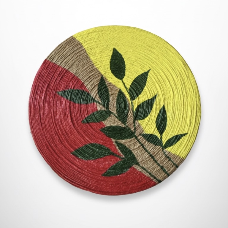 Verdant Harmony Jute Wall Art